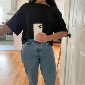 Dressy ASTR black crop top